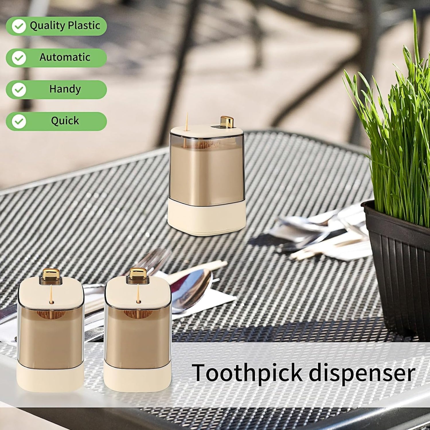10029 Toothpick Holder Dispensers, Automatic Toothpicks Container, Toothpicks Storage Dispensers Box, for Home Living room Kitchen Restaurant (1 Pc) 10029 Toothpick Holder Dispensers, Automatic Toothpicks Container, Toothpicks Storage Dispensers Box, for Home Living room Kitchen Restaurant (1 Pc)
